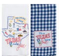 Kay Dee Designs Texas Map Home State & Souvenir Embroidered Dish Towels, Bundle Set of 2 State of Texas Kitchen Towels