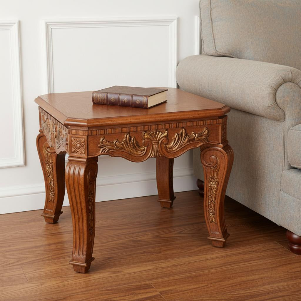 23 Oak Wood Square End Table