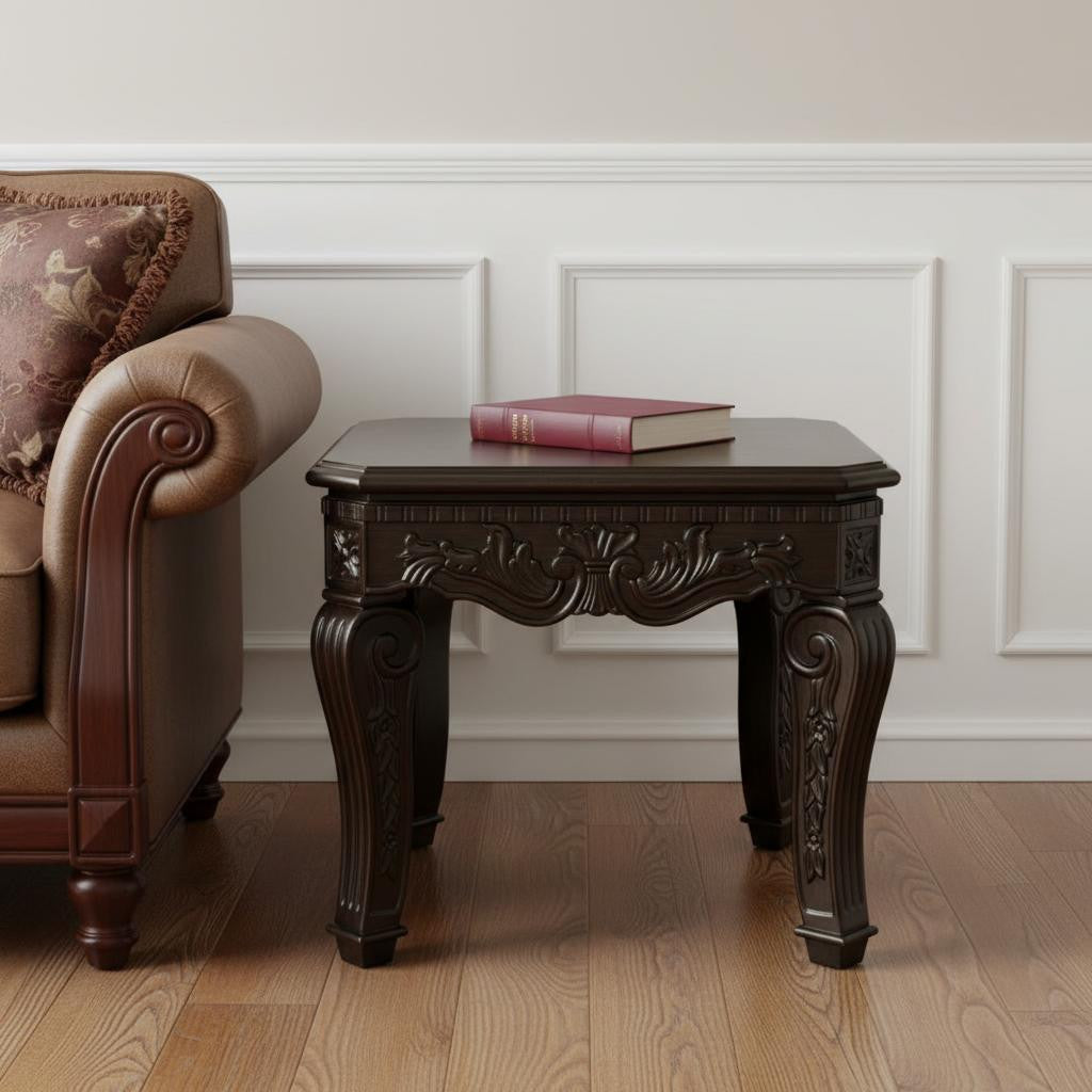 23 Espresso Wood Square End Table