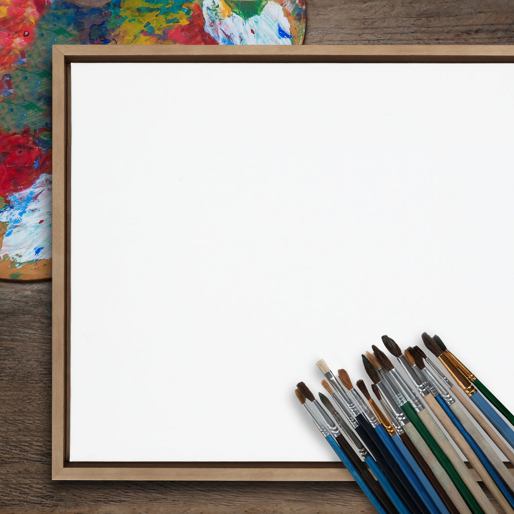 Sylvie Blank Framed Canvas 18x40