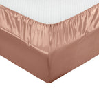 Treely 6 Piece Satin Sheets Full Size Silky Smooth Champagne Satin Sheet Set With Deep Pocket, Satin Fitted Sheet, Flat Sheet, 4