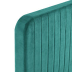 Modway Celine Channel Tufted Performance Velvet Full Platform Bed in Teal