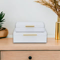 Cheungs Lusan White Snakeskin Boxes