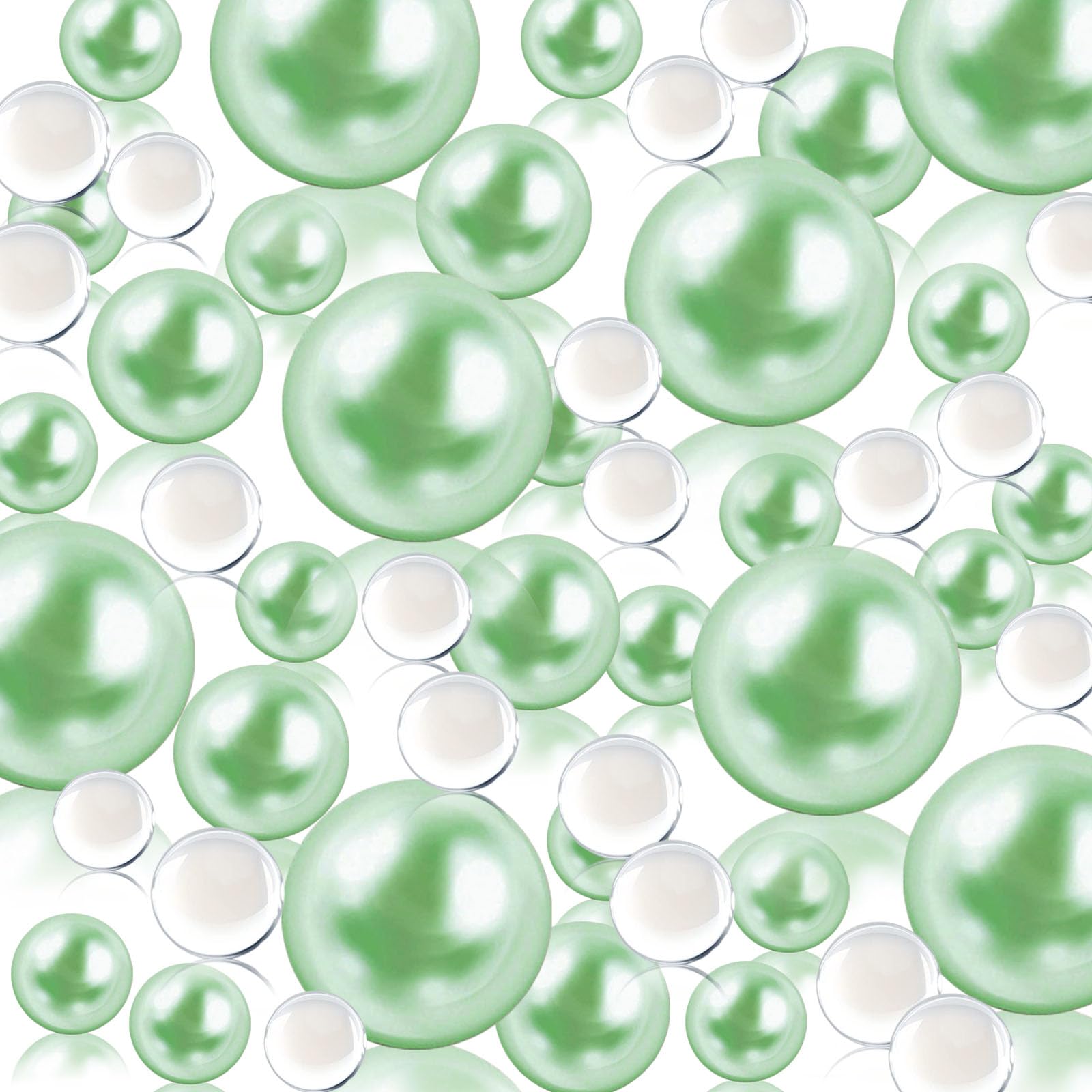 Light Champagne Floating Pearls | 150PCS Light Champagne Pearls Bead for Centerpieces Vases, Light Champagne No Hole Beads | 8/1