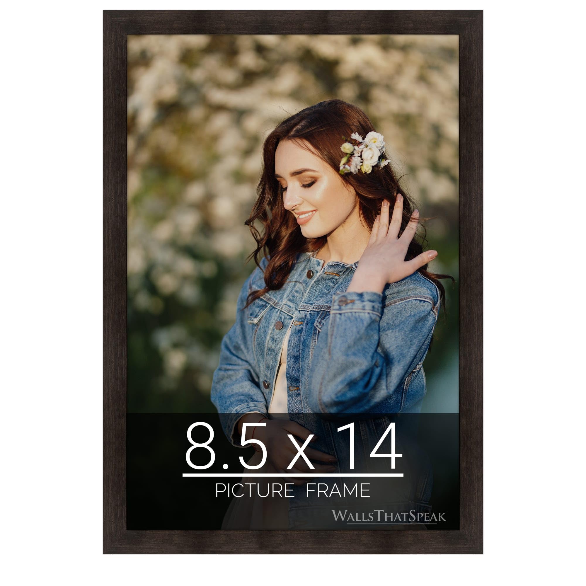 wallsthatspeak 8.5x14 Espresso Brown Picture Frame for Puzzles Posters Photos or Artwork