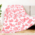 Kivee Fleece Blanket Twin Bed Warm Blanket Pink Cozy Blanket Fuzzy