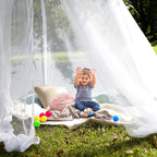 Sublaga Mosquito Net For Bed, Large White Bed Canopy For Girls, Hanging Bed Net, Easy Installation Ideal For Bedroom Decorative,