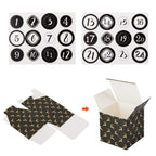 Kesoto Empty Advent Calendar Boxes, 24 Printed Cardboard Diy Advent Calendar For Making And Filling, Black And White