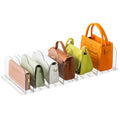 AENTGIU Purse Organizer for Closet, 2 Pack Adjustable Shelf Dividers for Handbag Storage, Transparent Handbag and Purse Storage 