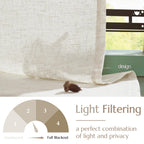 Jinchan Linen Kitchen Curtain With Tassels 36 Inch Boho Tier Curtain Beige Farmhouse Cafe Curtain Light Filtering Small Window Curtain For Bathroom Laundry Room Rv Rod Pocket Back Tab 1 Panel Crude