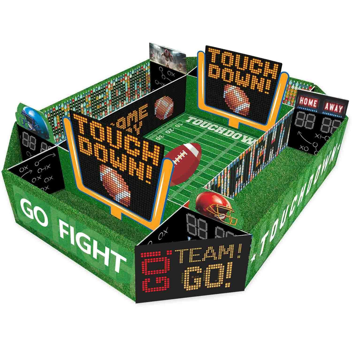 Football Party Supplies Kit - All-in-One Snack Holder for Tailgate, Birthday, and Game Day Celebrations | Ultimate Football Deco