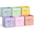 LemonRoad 6 Fabric Storage Cubes 11 Inch Foldable Marble Storage Bins for Organizing Pantry, Toy Box, Clothes Closet Collapsible