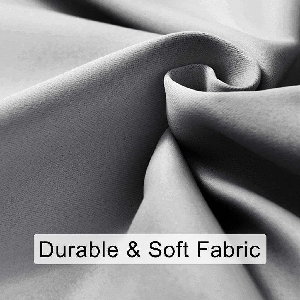 Jiuzhen 80 Inch Length Door Curtains For Doorway Privacy Insulated Blackout Curtains With Tiebacks Rod Pocket Room Divider Curtain Cover For Bedroom Closet Door, Set Of 2, 42 X 80 Inch, Silver Grey