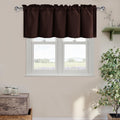 DWCN Valance Curtains for Living Room, Kitchen Valance Solid Short Topper, Room Darkening Valance, Rod Pocket Bathroom/Basement 