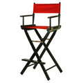 Casual Home 30 Directors Chair Black Frame-with Red Canvas, Bar Height