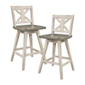 Homelegance Amsonia Counter Height Swivel Barstool (Set of 2), White