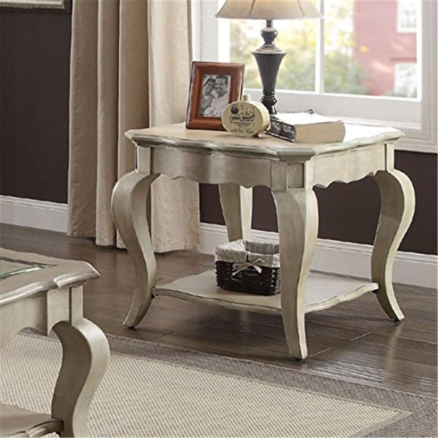 ACME Chelmsford End Table - - Antique Taupe