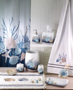 Avanti Linens - Covered Jar, Multipurpose Countertop Organizer, Oceanscape Inspired Home Decor (Blue Lagoon Collection)