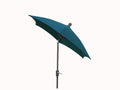 FiberBuilt Umbrellas Patio Umbrella with Push-Button Tilt, 7.5 Foot Forest Green Canopy and Champagne Bronze Pole