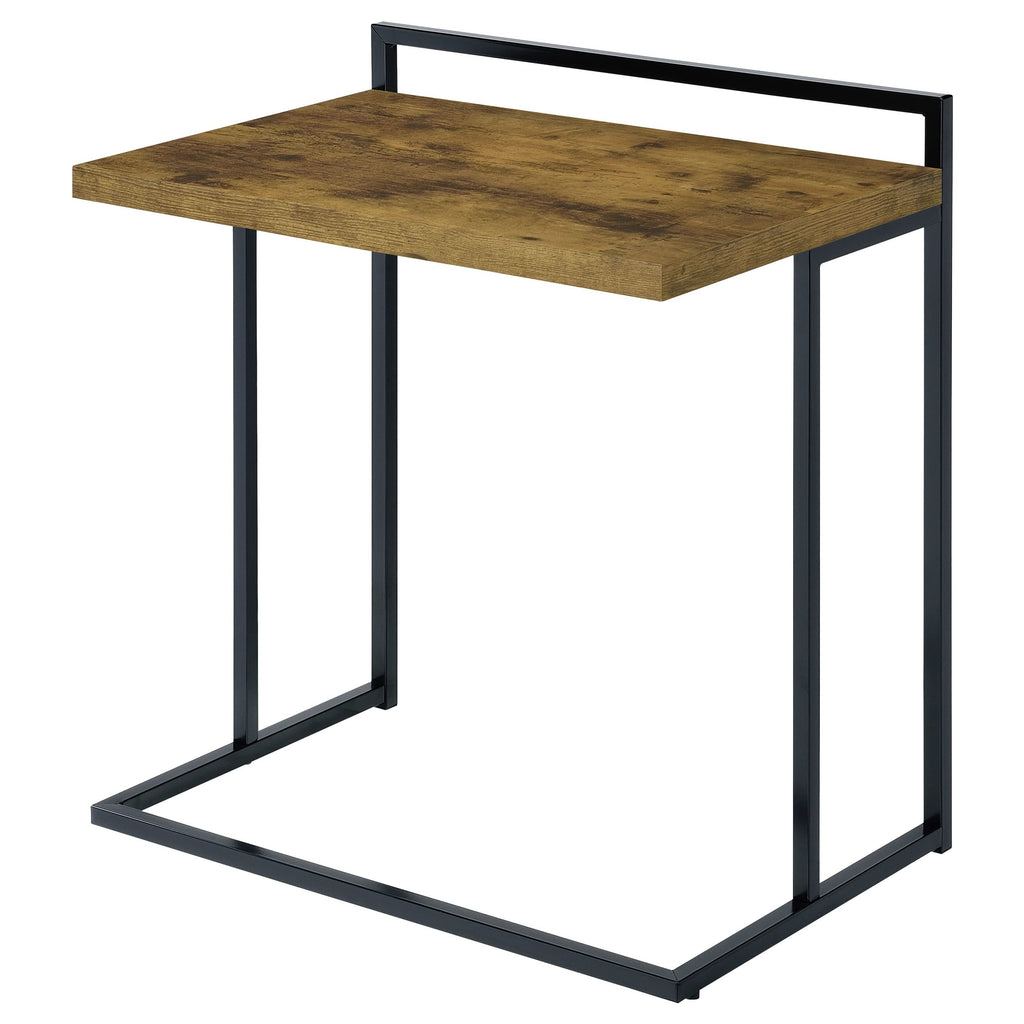 Coaster Home Furnishings Dani Rectangular Snack Table with Metal Base Antique Nutmeg and Black