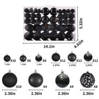 100Ct Christmas Balls Tree Ornaments, Shatterproof Halloween Tree Decorations Set With Reusable Hand-Held Gift Package For Holid