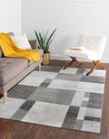 Unique Loom Autumn Collection Area Rug - Providence (5' 3'' x 8' Rectangle, Gray/ Ivory)