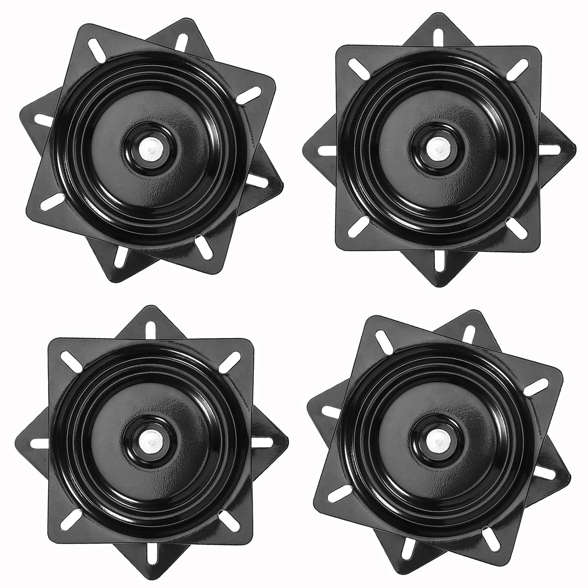 Manchap 4 Pcs 6 Inch Bar Stool Swivel Plate Replacement, Ball Bearing Seat Swivel Base Mount Plate For Bar Stool, Swivel Chair O