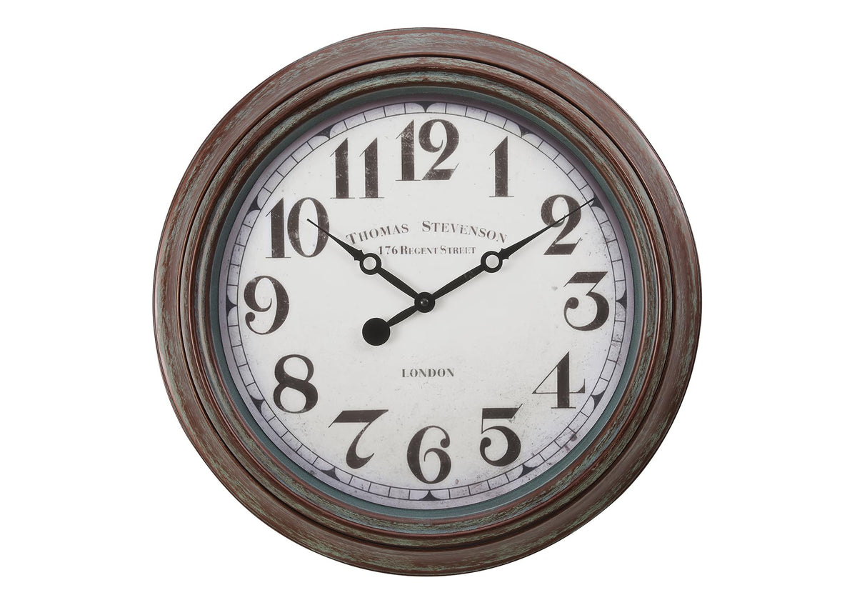 Monarch Specialties I 9049 Clocks, 20' Round, Wall Clock, Antique Brown, Transitional