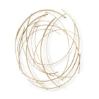 HomeRoots 26' Gold Metal Abstract Round Hanging Wall Art Decor