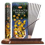 Attracts Money Incense Sticks and Incense Stick Holder Bundle Insence Insense Hem Incense Sticks