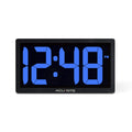 AcuRite 75111M 10-inch LED Digital Clock with Auto Dimming Brightness Blue