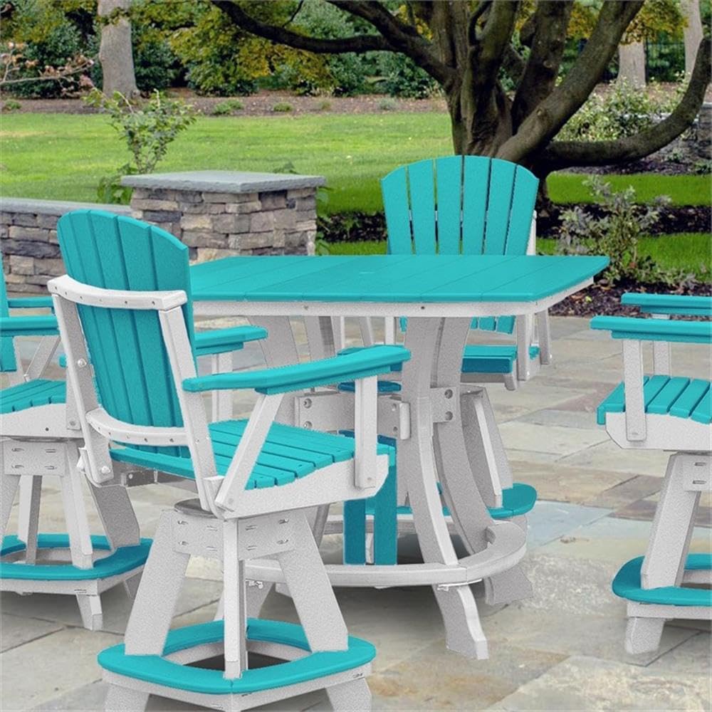 American Furniture Classics Counter Height Dining Table, Aruba Blue on White