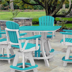 American Furniture Classics Counter Height Dining Table, Aruba Blue on White
