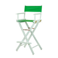 Casual Home Directors Chair ,White Frame/Green Canvas,30 - Bar Height