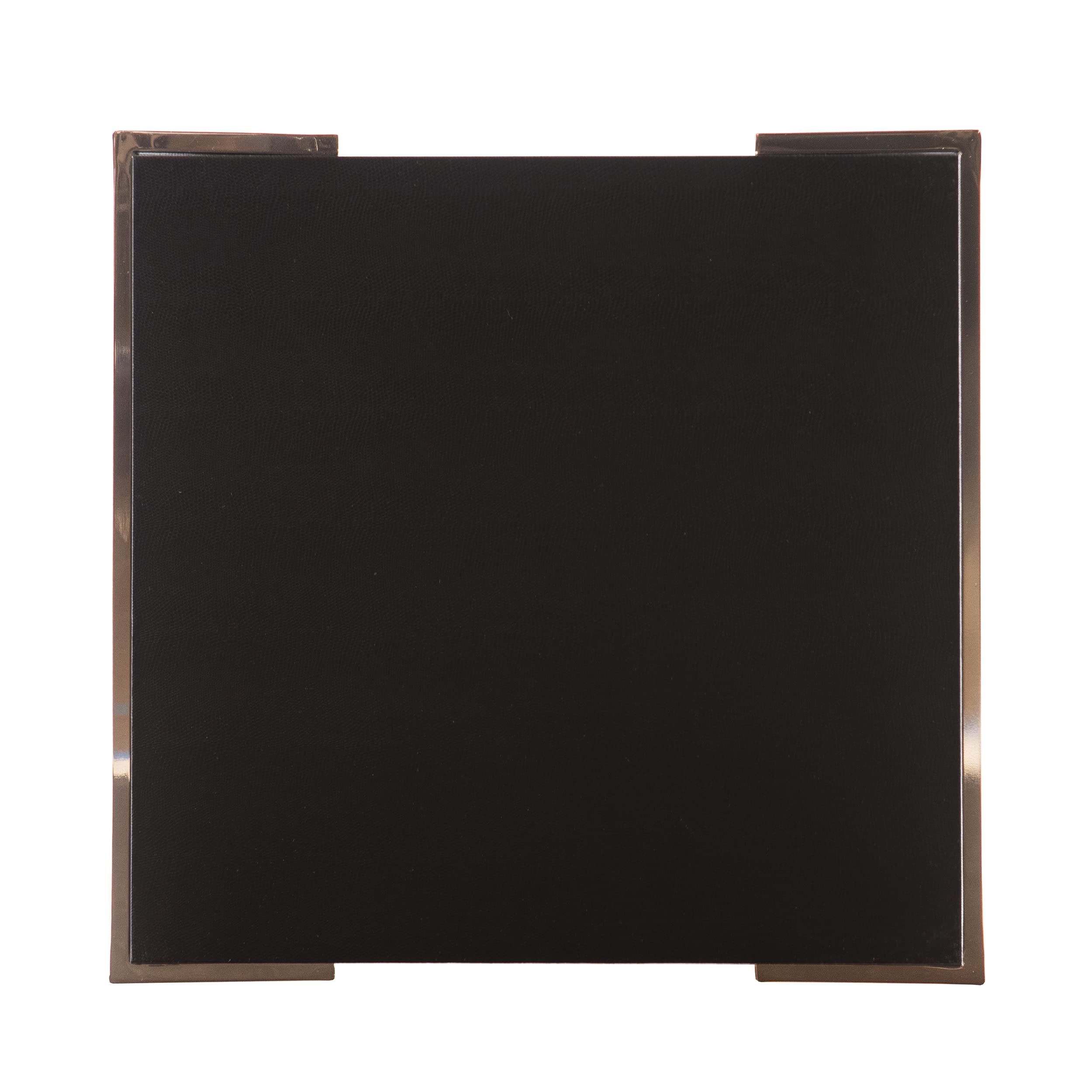 SEI Furniture Barcia Side Table, Standard, Black, Champagne