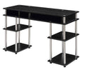 Convenience Concepts Designs2Go No Tools Student Desk 47.25 - Contemporary Office, Dorm Room Desk and Vanity with Storage Shelve