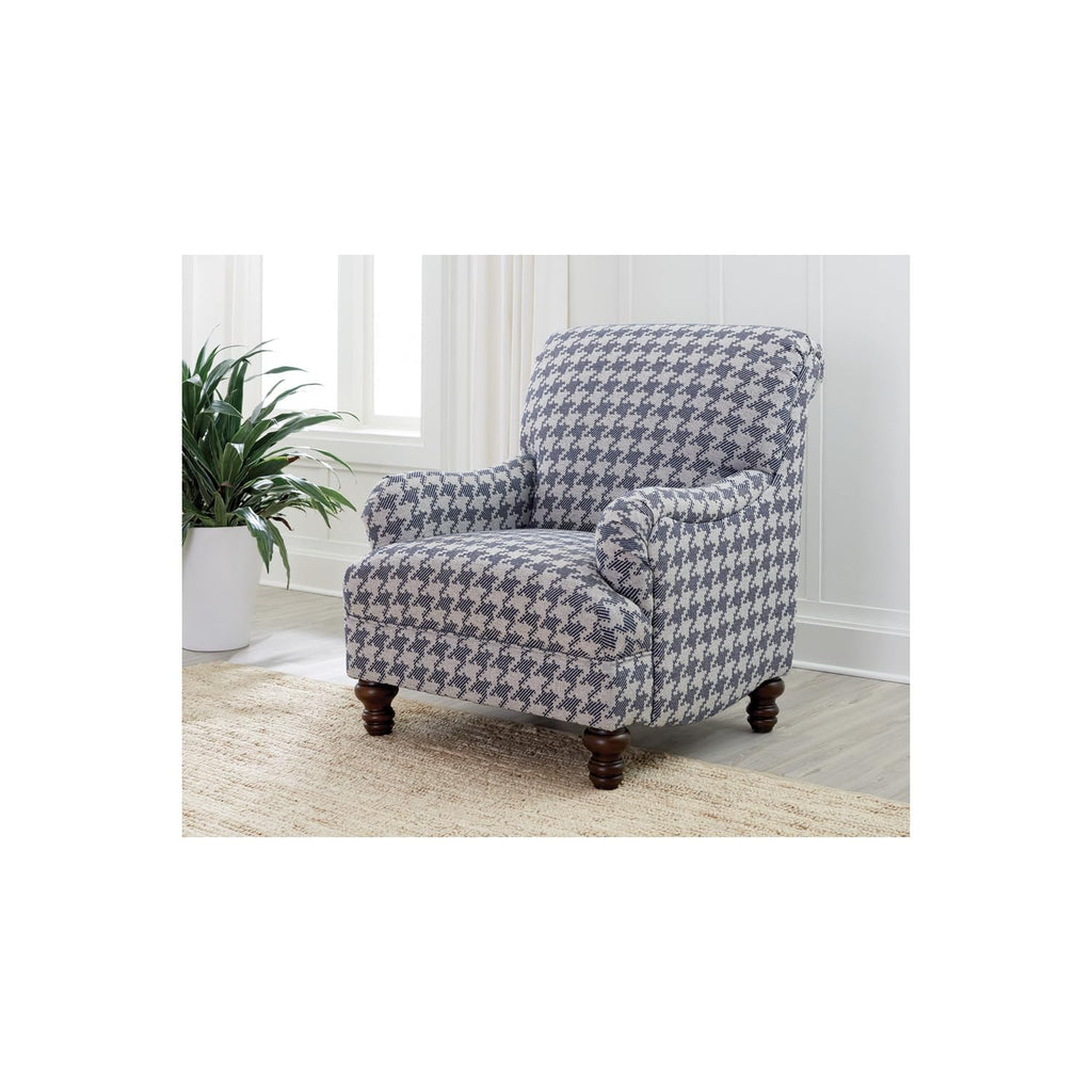 Coaster Furniture Gwen Recessed Arms Light Grey and Blue Accent Chair 903093