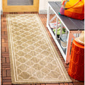 SAFAVIEH Courtyard Collection 23 x 67 Brown/Bone CY6918 Trellis Indoor-Outdoor Waterproof Easy-Cleaning Patio Backyard Mudroom