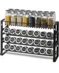 VEVOR Detachable Spice Rack Organizer for Cabinet, 4 Tie Stackable Seasoning Organizer, Spice Jars Kitchen Storage for Counterto