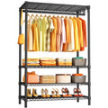 Ulif H4 Plus Portable Closets, 4-Tier Clothes Garment Rack for Bedroom and Cloakroom, Metal Clothing Storage and Organizer Wardr