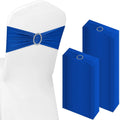 CHENGU 150 Pieces Spandex Stretch Chair Sashes Bows Elastic Chair Cover Bands Ties with Buckle Slider for Wedding Party Receptio