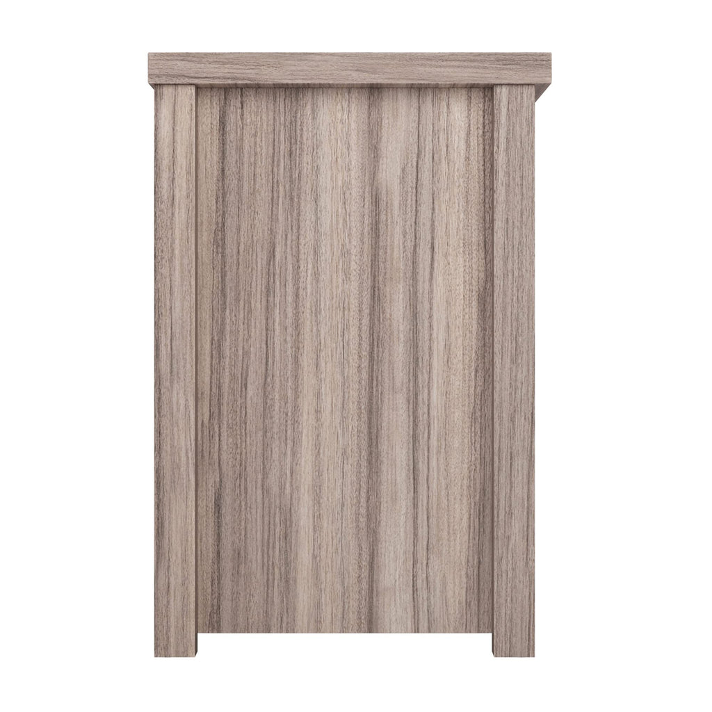 Flash Furniture Sheffield TV Stand for up to 80" TVs - Modern Gray Wash Finish & Full Glass Doors - 65" Engineered Wood Frame - 3 Height Adjustable Shelves