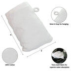 Made Easy Kit Bath Mitts - Pack Of 6 - (6'' X 9'') European Style Washcloth With Loop (Charcoal, 6 X 9 Inches)