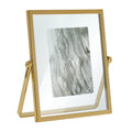 MIMOSA MOMENTS Brass Metal Floating Picture Frame (Brass, 2x3)