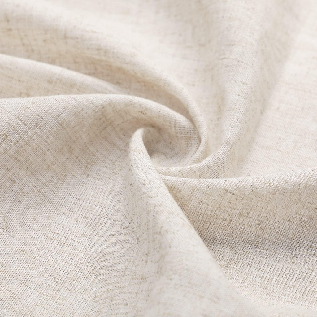 Awellife Extra Long Shower Curtain For Bathroom 84 Inch Shower Curtain Linen And Cotton Woven Fabric Country Rustic Style Shower Curtain Set Natural Farmhouse
