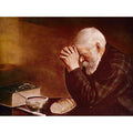Dicksons Praying Wise Man with Bible and Lunch Golden Hue 7.5 x 10 Chipboard Wall Sign Plaque