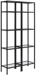Crosley Furniture Aimee 2-Piece Bookshelf Set with Glass Shelves, Bookcase Storage, Oil-Rubbed Bronze