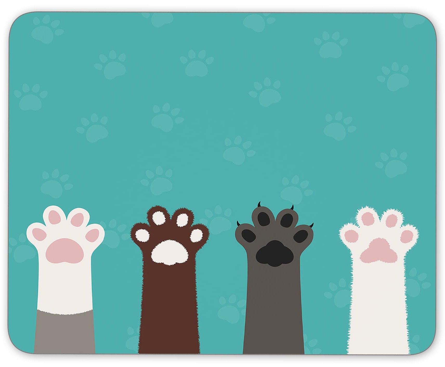 Tumeimei Non-Slip Rubber Cute Animal Hands Mouse Pad