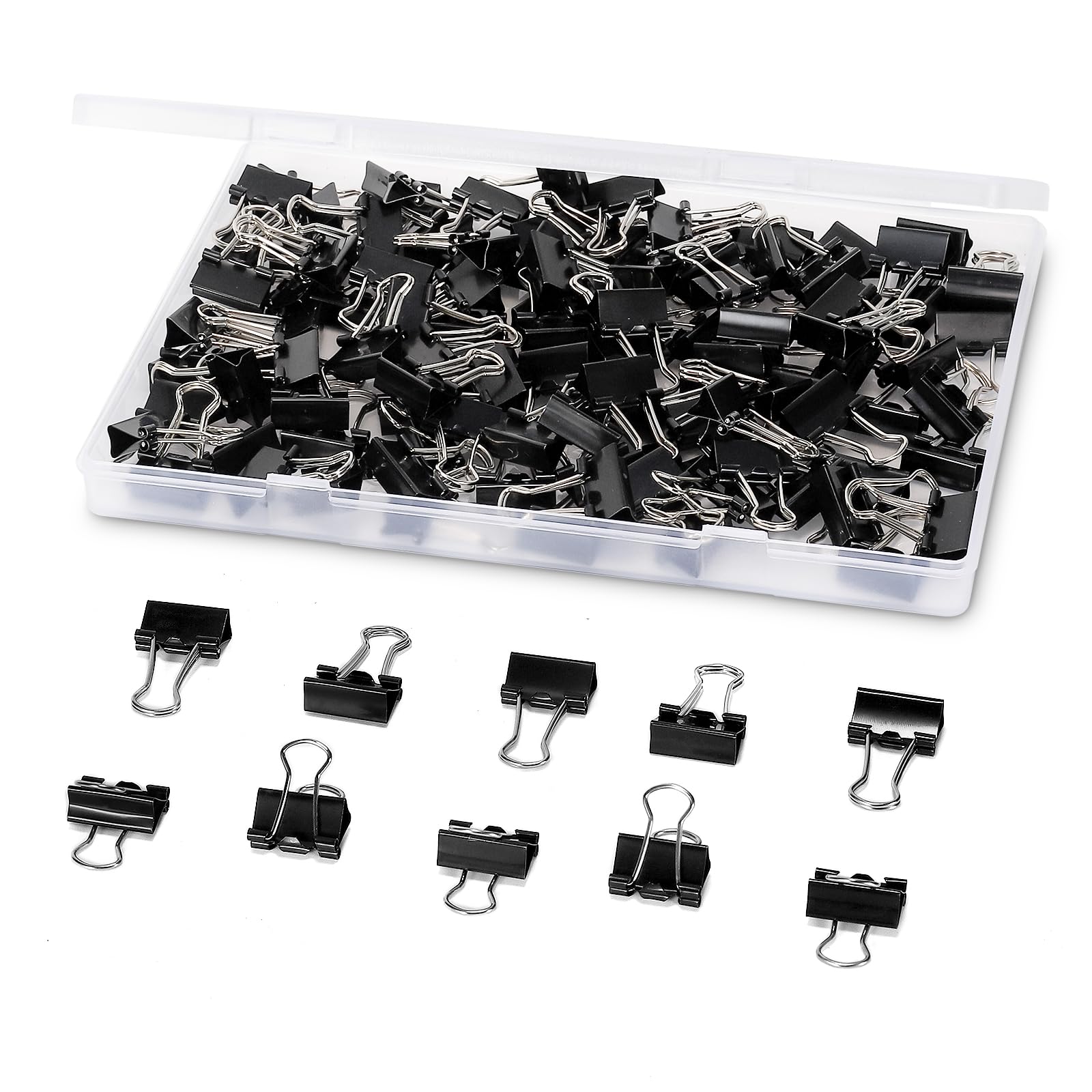 Ufmarine 120 Pcs Mini Binder Clips, Small Binder Clips, 15Mm Black Clips For Office