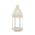 Sublime Distressed White Large Lantern 16